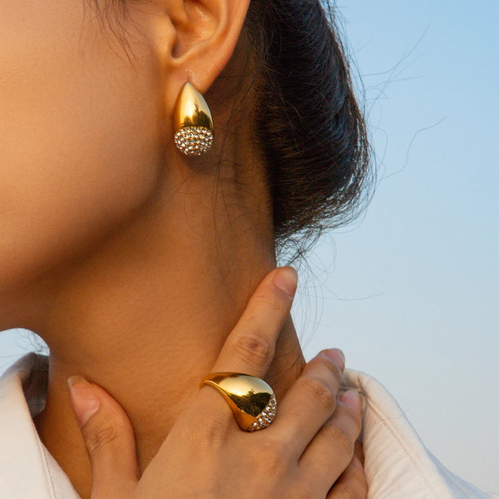 Brinco Feminino Dourado – Brinco Noemi KIONI