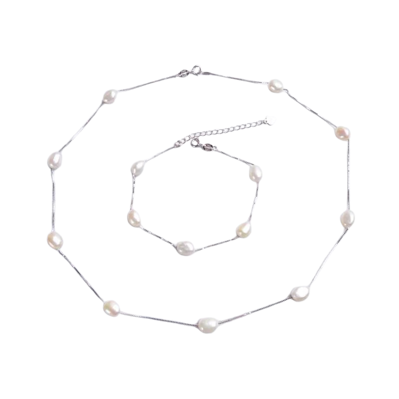 Loja KIONI - Conjunto Olga - Prata e Pérolas Naturais