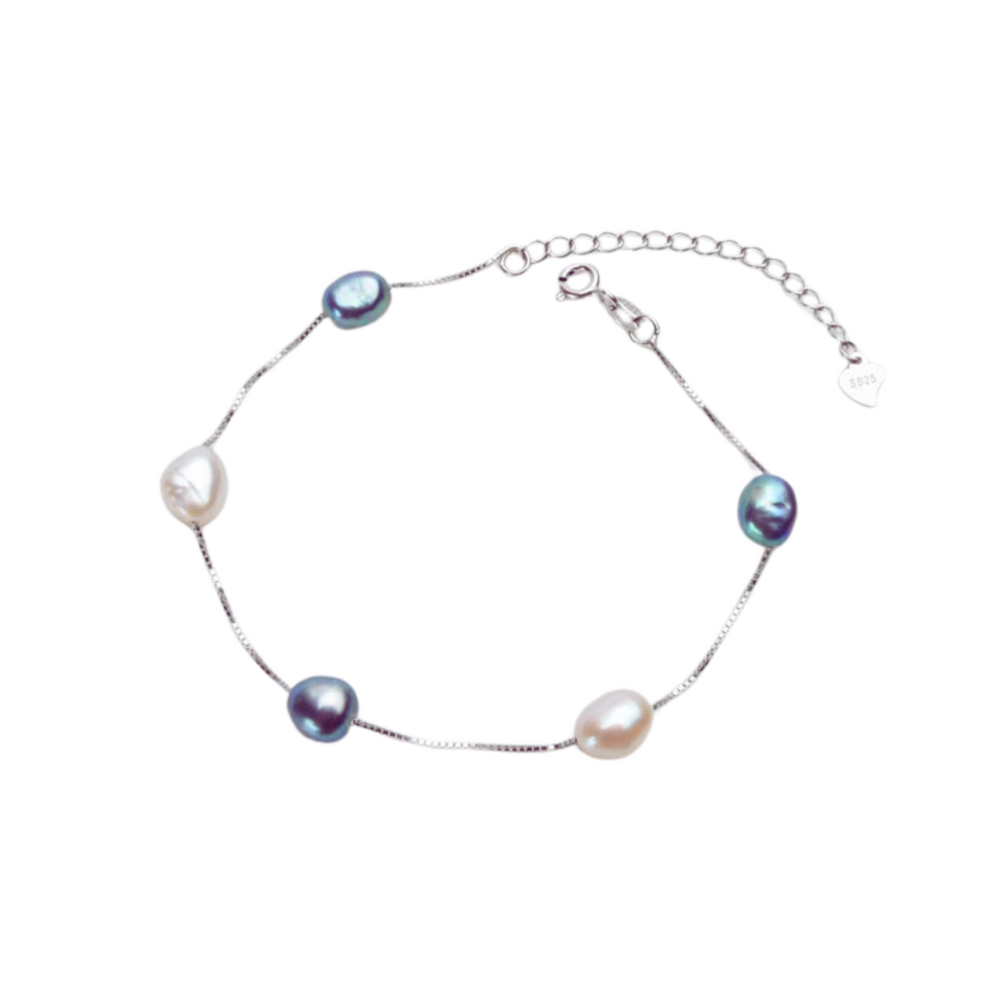 Loja KIONI - Pulseira Esther - Em Prata e Pérolas Naturais