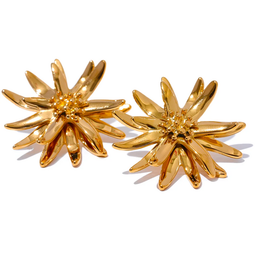 Brinco Whitney Aço Inoxidável Banhado a Ouro - KIONI