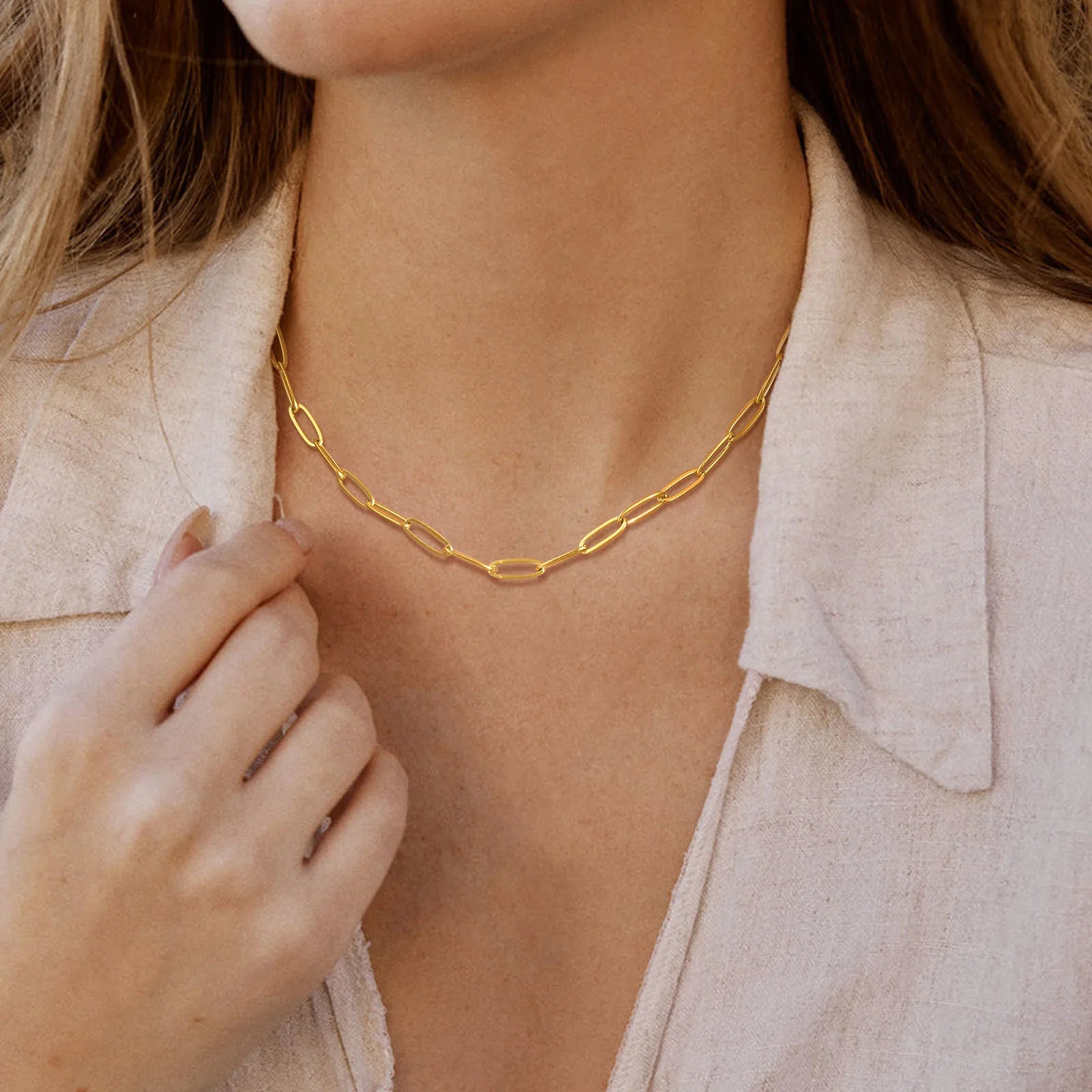 Colar Feminino Dourado – Colar Paulina KIONI 