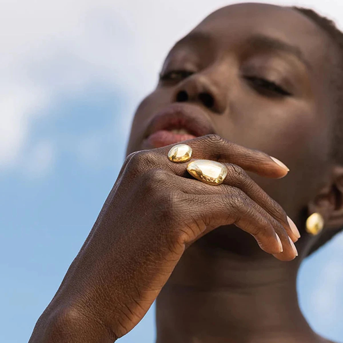 Anel Feminino Dourado – Anel Filipa KIONI 