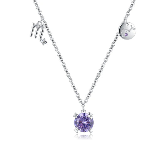 Loja KIONI - Colar Zodiac Escorpião - Prata e Zircônia