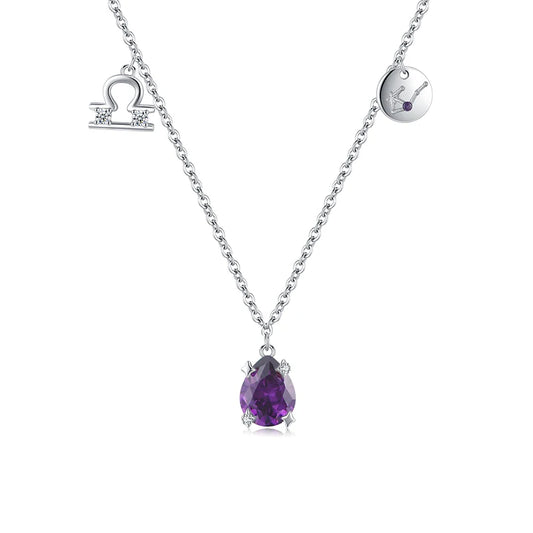 Loja KIONI - Colar Zodiac Libra - Prata e Zircônia