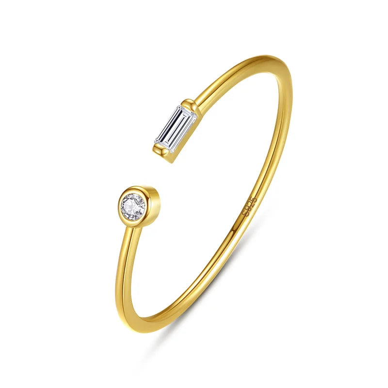 Loja KIONI - Anel Daniela em Prata Banhada a Ouro