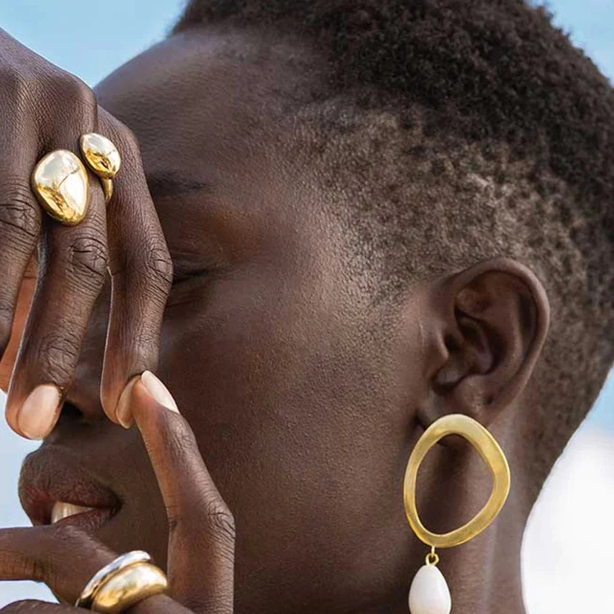 Anel Feminino Dourado – Anel Filipa KIONI 