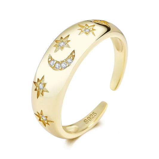 Anel Feminino Dourado – Anel Leah KIONI