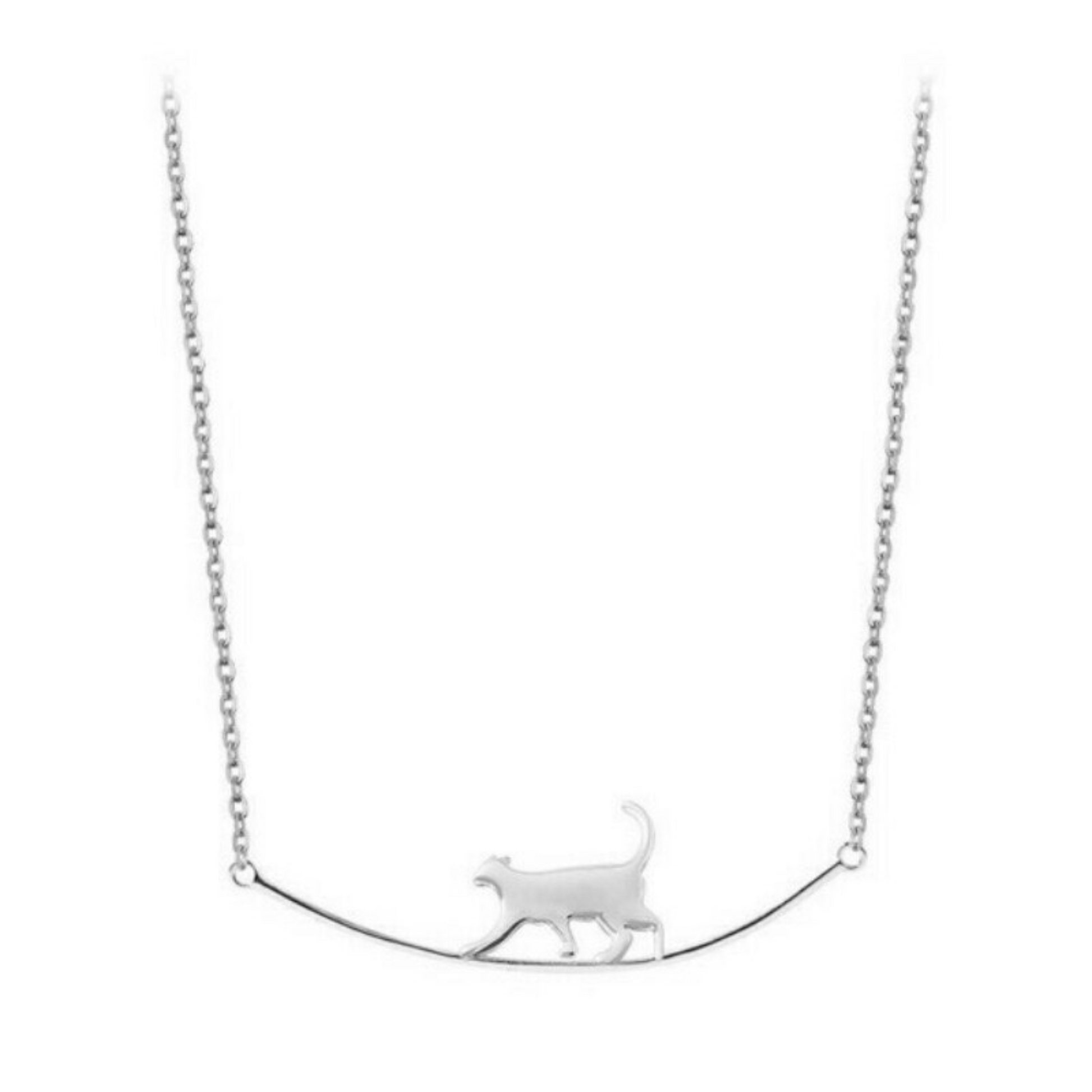 Loja KIONI - Colar Catarina - Gatinho em Prata