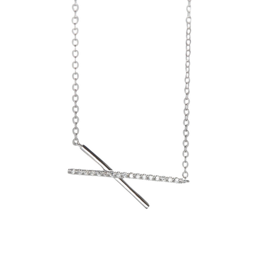 Loja KIONI - Colar Mary - Minimalista em Prata e Zircônias