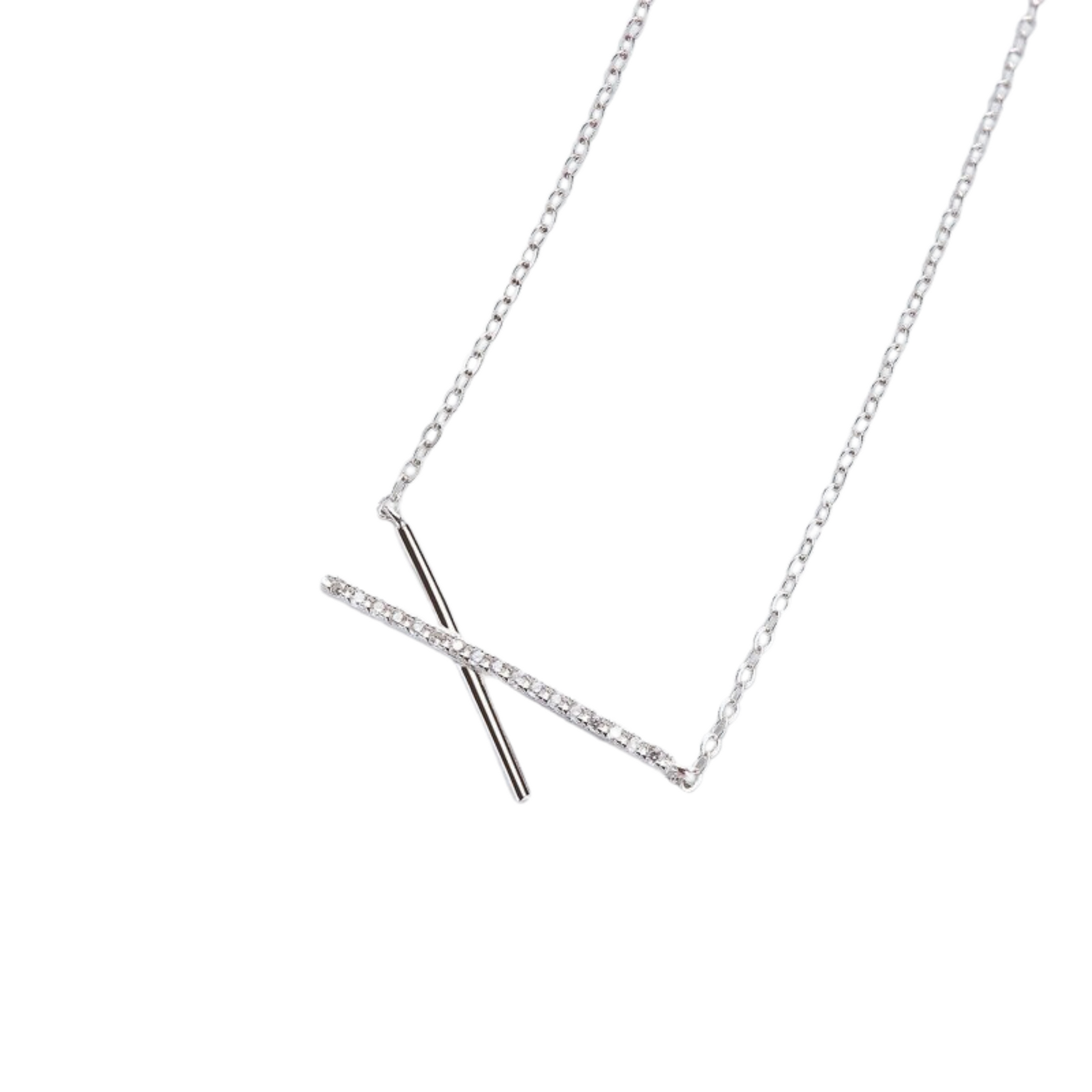 Loja KIONI - Colar Mary - Minimalista em Prata e Zircônias