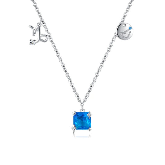 Loja KIONI - Colar Zodiac Capricórnio - Prata e Zircônia