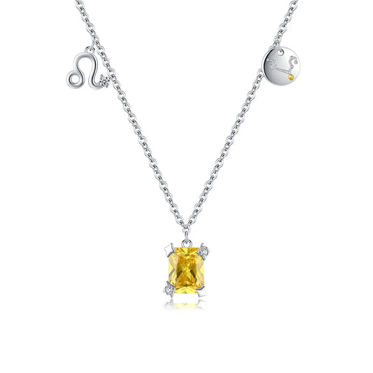 Loja KIONI - Colar Zodiac Leão - Prata e Zircônia