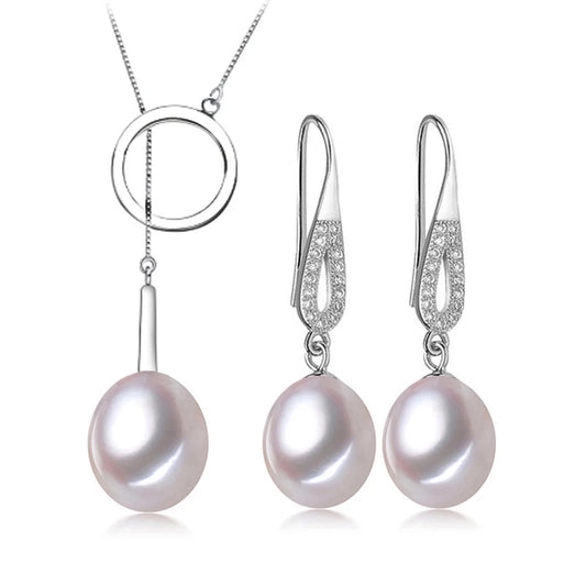 Loja KIONI - Conjunto Sarah - Prata e Pérolas Naturais