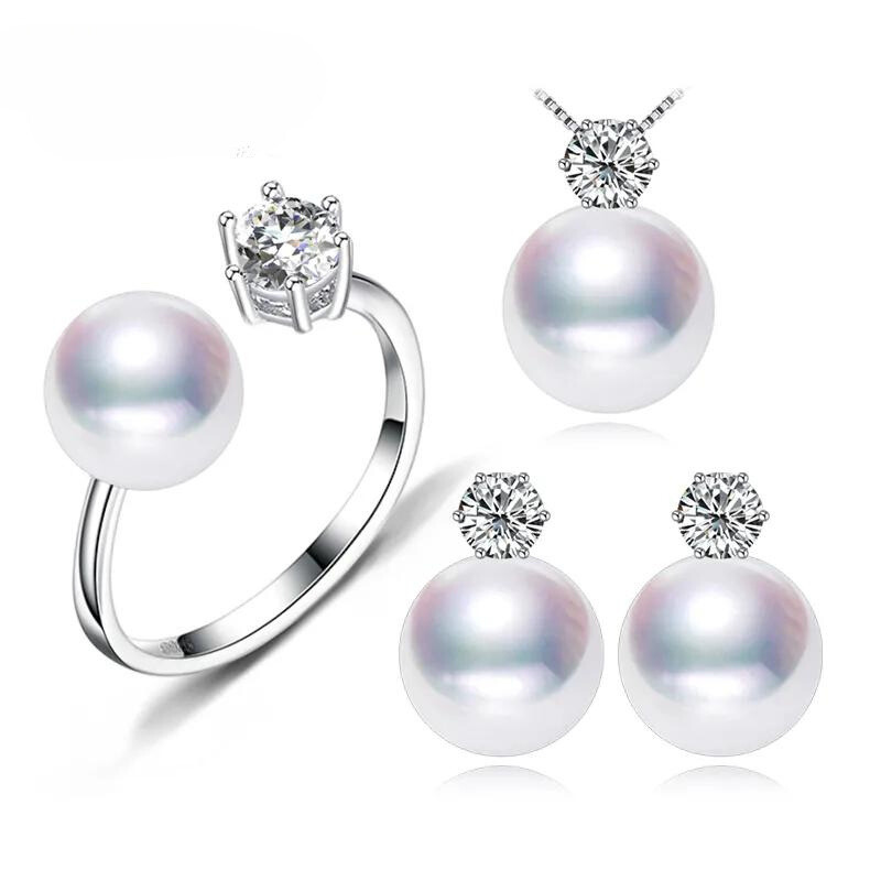 Loja KIONI - Conjunto Sophia - Prata e Pérola Natural