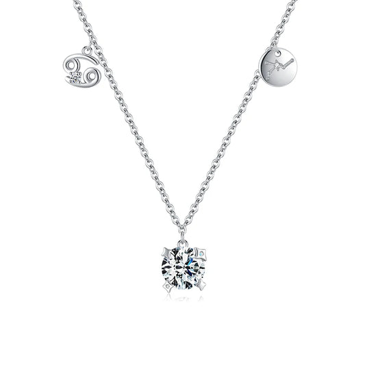 Loja KIONI - Colar Zodiac Câncer - Prata e Zircônia