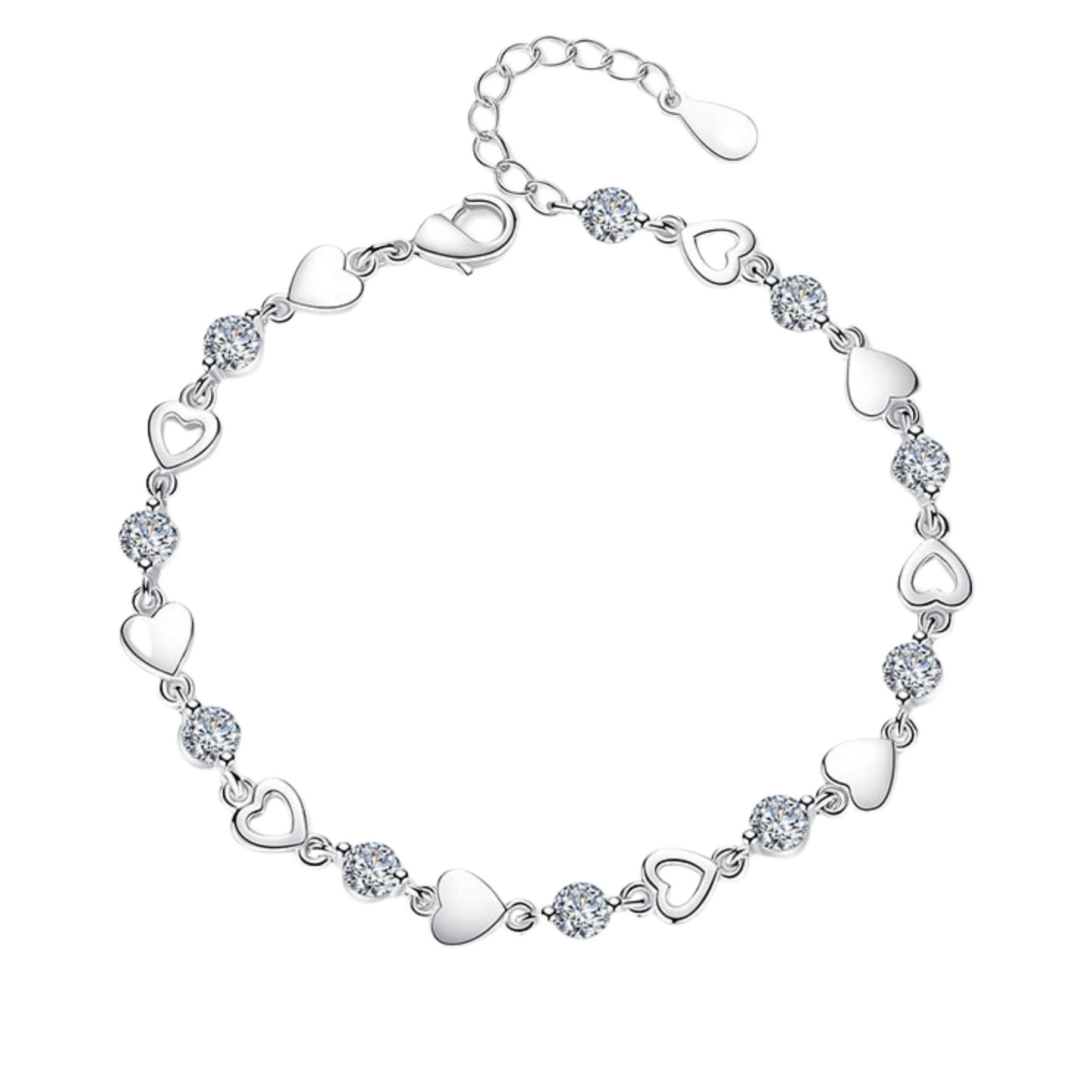 Loja KIONI - Pulseira Coralina - Em Prata e Zircônias