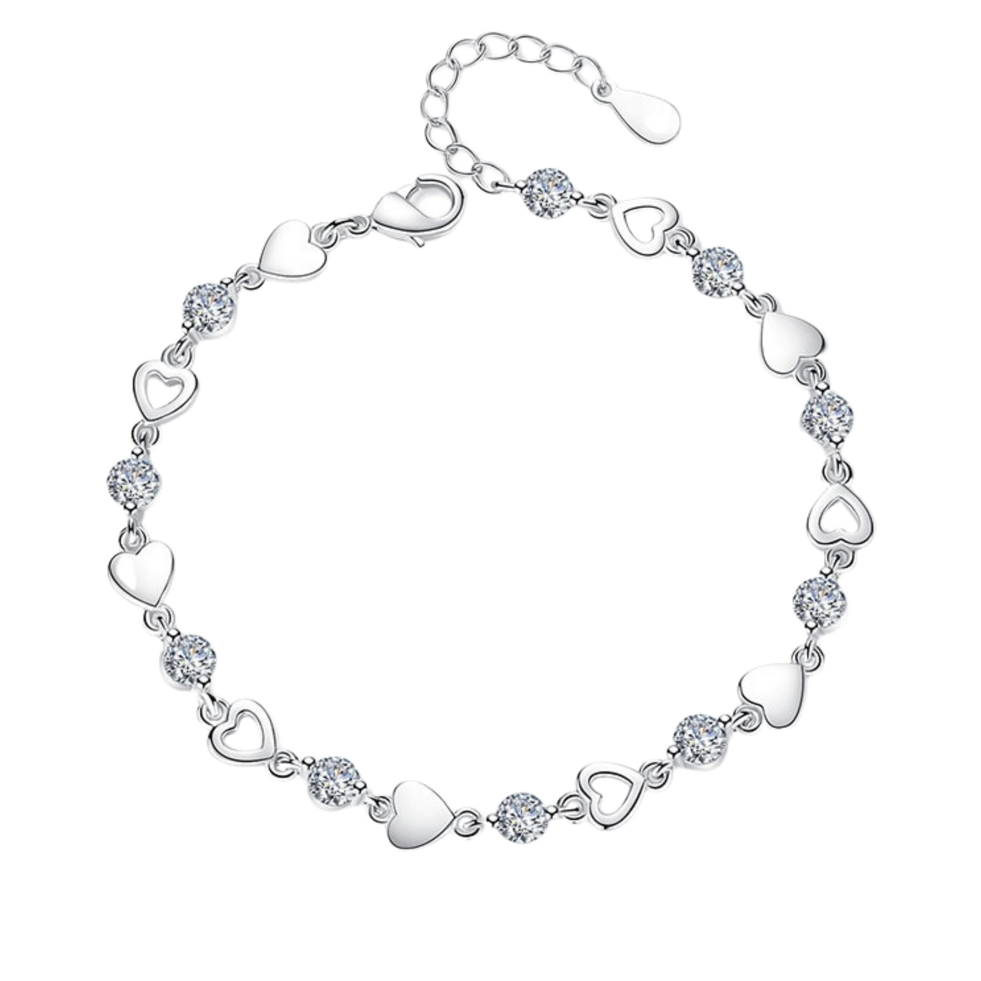 Loja KIONI - Pulseira Coralina - Em Prata e Zircônias