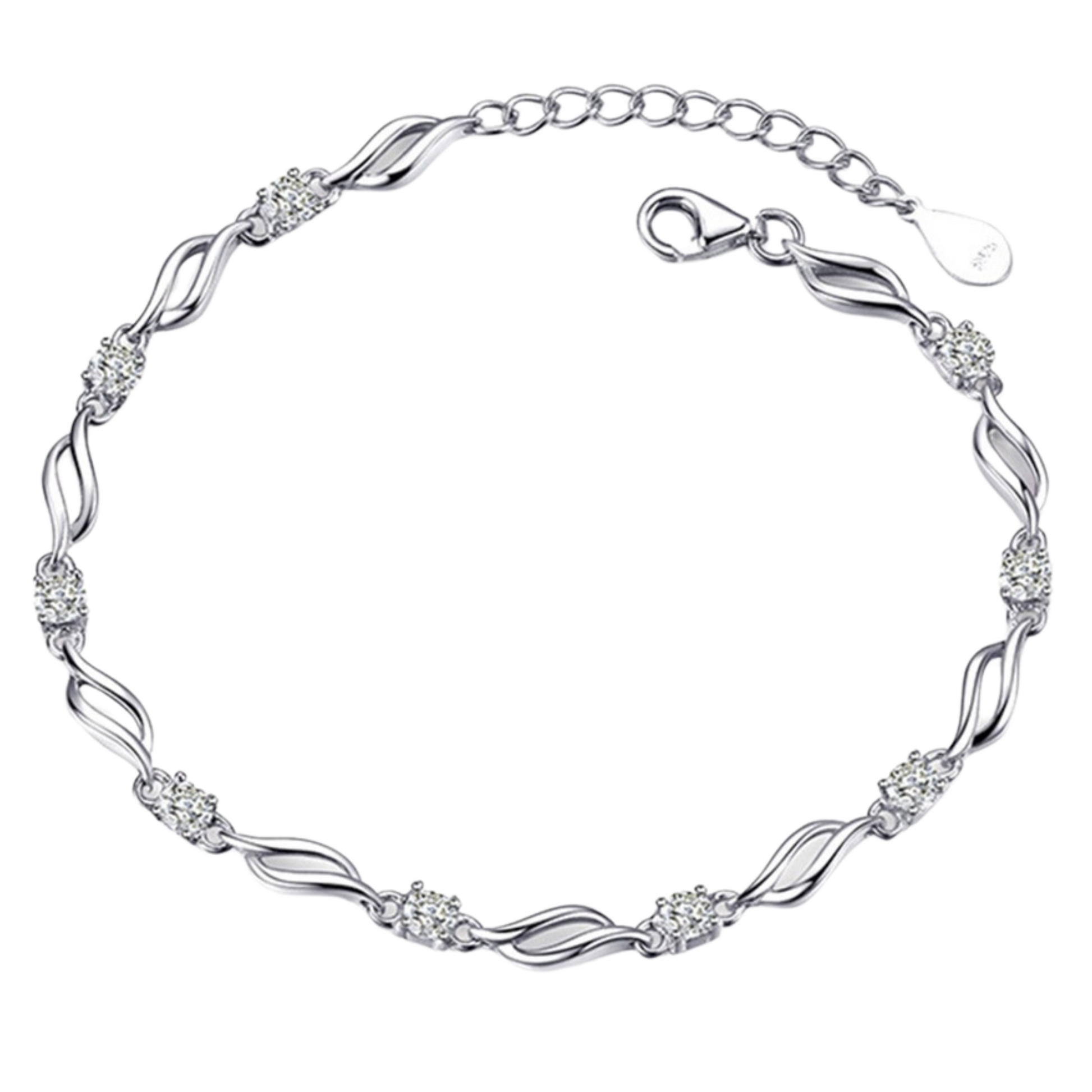 Loja KIONI - Pulseira Eleonor - Em Prata e Zircônias