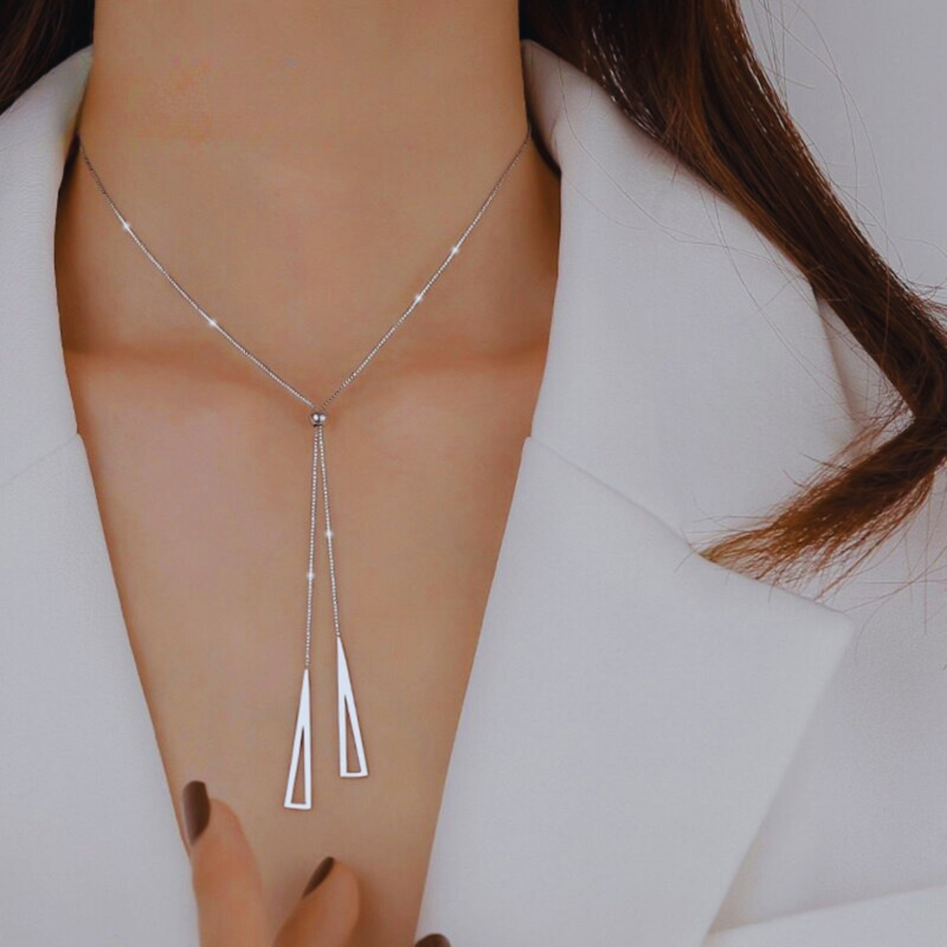 Loja KIONI - Colar Desireé - Gravatinha em Prata